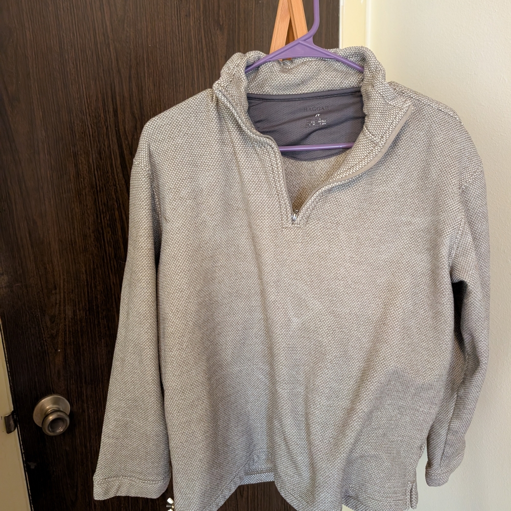 Gray Quarter-Zip Pullover
